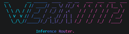 Werk1112 startup banner: WERK1112 - Inference Router.